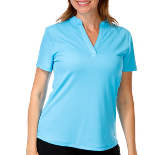 Thumbnail 1: REEL LEGENDS Women's Short Sleeve Freeline Collared Top 