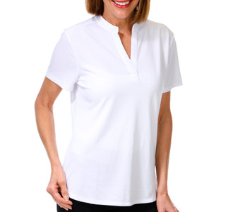 Thumbnail 1: REEL LEGENDS Women's Short Sleeve Freeline Collared Top 