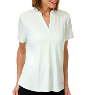 Thumbnail 1: REEL LEGENDS Women's Short Sleeve Freeline Collared Top 