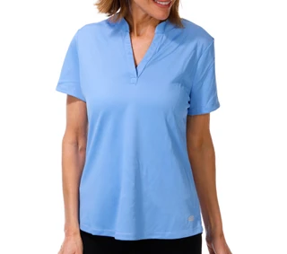 Thumbnail 1: REEL LEGENDS Women's Short Sleeve Freeline Collared Top 