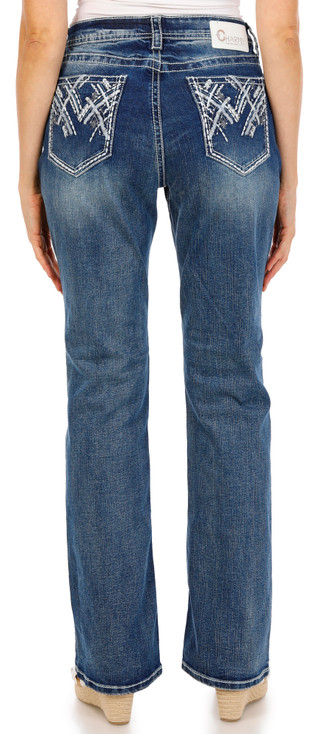 Thumbnail 1: Charme Women's Heavy Stitch Bootcut Jeans 
