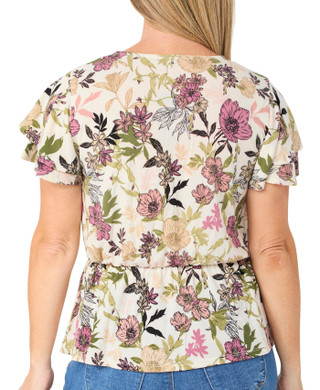 Thumbnail 2: ADRIENNE VITTADINI Women's Floral Peplum Top 