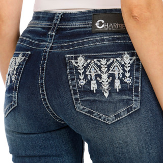 Thumbnail 3: Charme Women's Aztec Bootcut Jeans 