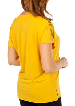 Thumbnail 3: CARMEN MARC VALVO Women's Dolman Flutter Studded Sleeve Top 