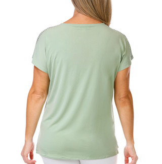Thumbnail 3: CARMEN MARC VALVO Women's Dolman Flutter Studded Sleeve Top 
