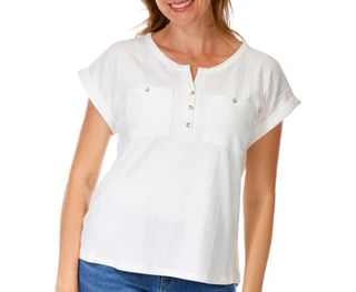 Thumbnail 1: Love Scarlett Women's Short Sleeve Ribbed Top 