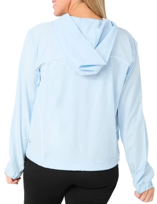 Thumbnail 2: Jessica Simpson Women's Long Sleeve Woven Full Zip Hoodie Jacket 