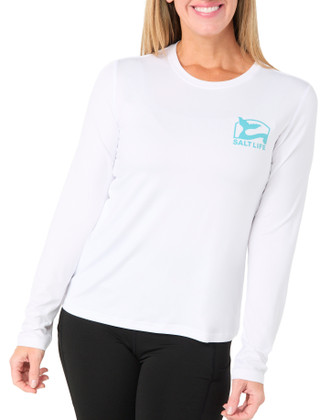 Thumbnail 1: Salt Life Women's Long Sleeve Mermaid Crewneck Top 