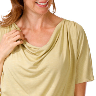 Thumbnail 3: Philosophy Women's Short Sleeve Solid Draped Top 