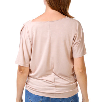 Thumbnail 2: Philosophy Women's Short Sleeve Solid Draped Top 