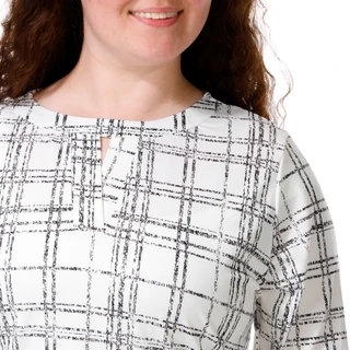 Thumbnail 2: Cure Apparel Women's Plus Plaid Print Top 