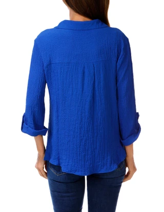 Thumbnail 2: Kathy Ireland Women's Solid Button Down Top  