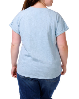 Thumbnail 2: FARMERS MARKET Women's Solid Cuffed Sleeve Top 