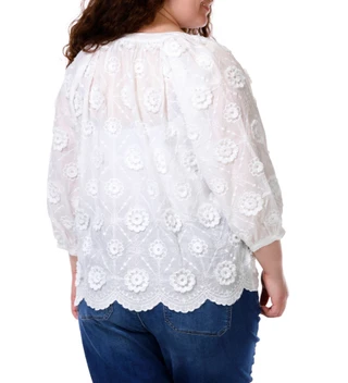 Thumbnail 3: Industry X Women's Plus Embroidered Button Up Top 