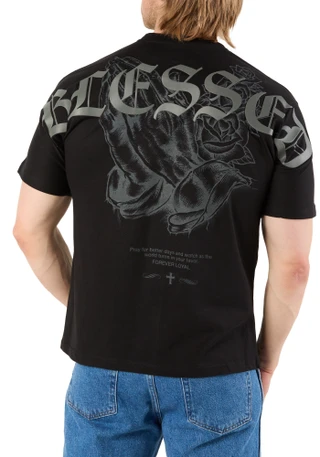 Thumbnail 2: Eighty Eight Men's Embroidered Blessed Heavy Tee 