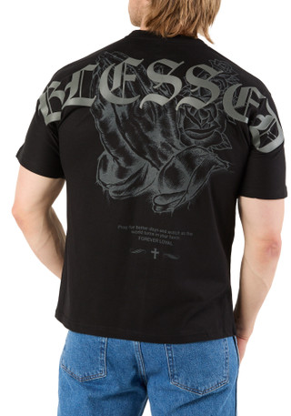 Thumbnail 2: Eighty Eight Men's Embroidered Blessed Heavy Tee 
