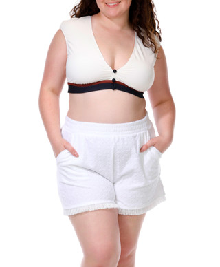 Thumbnail 2: Bleu Rod Beattie Women's Plus 2 Pc Cap Sleeve Crop Top Swimsuit 