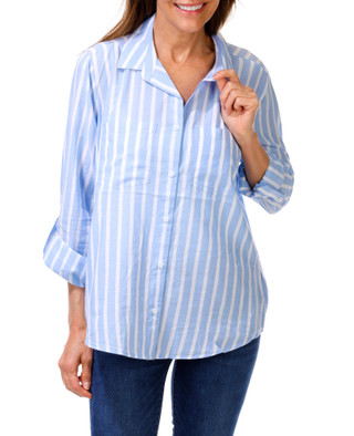 Thumbnail 1: Beach Lunch Lounge Women's Stripe Print Top 