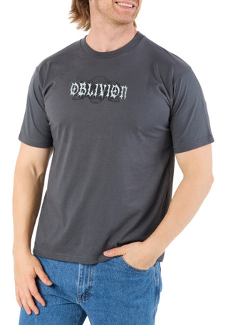 Thumbnail 1: Eighty Eight Men's Embroidered Oblivion Skull Heavy Tee 