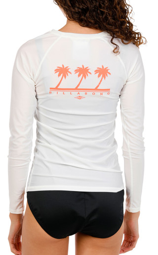 Thumbnail 2: BILLABONG Women Logo Swim Rash Guard Top 