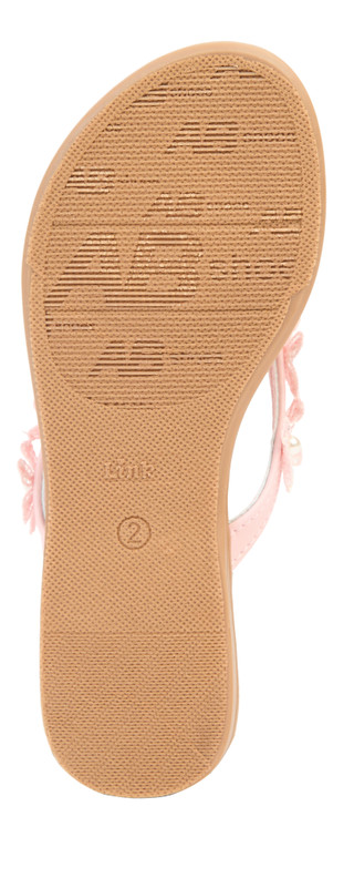 Thumbnail 2: Link Girls Floral Pearl Flip Flops 