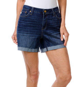 Thumbnail 1: SEVEN7 Women's Rolled Cuff Denim Shorts  