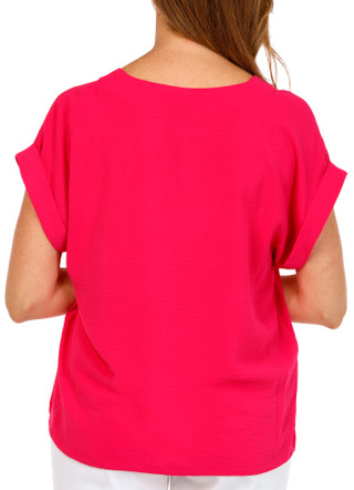 Thumbnail 2: BOBEAU Women's Short Sleeve Airflow V-Neck Top 