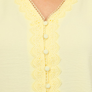 Thumbnail 2: Counterparts Women's 3/4 Sleeve Lace Trim V-Neck Top 