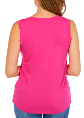 Thumbnail 2: CARMEN MARC VALVO Women's Studded Scoop Neck Tank Top 