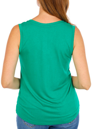 Thumbnail 2: CARMEN MARC VALVO Women's Studded Scoop Neck Tank Top 