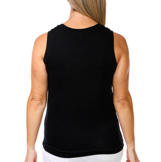 Thumbnail 2: CARMEN MARC VALVO Women's Studded Scoop Neck Tank Top 
