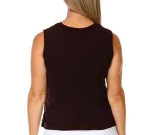 Thumbnail 3: CARMEN MARC VALVO Women's Crepe Knit Ruched Side Top 