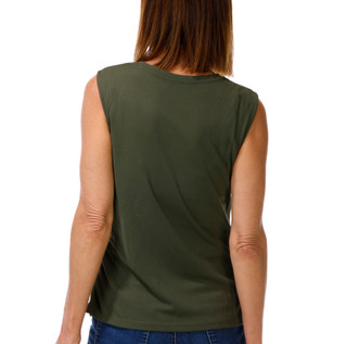 Thumbnail 3: CARMEN MARC VALVO Women's Crepe Knit Ruched Side Top 