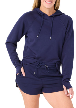 Thumbnail 3: Jessica Simpson Women's 2 Pc Active Hoodie & Shorts Set 
