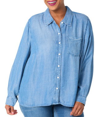 Thumbnail 1: Workshop Plus Button Down Tencel Top 