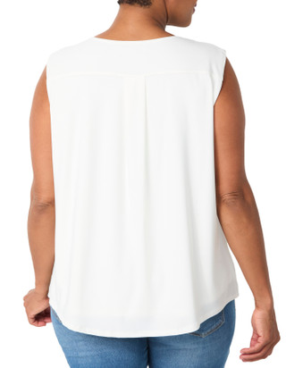 Thumbnail 2: HARPER 241 Plus Grommet Neckline Tank Top 
