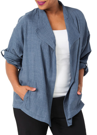 Thumbnail 1: MAX STUDIO Plus Open Roll Tab Jacket 