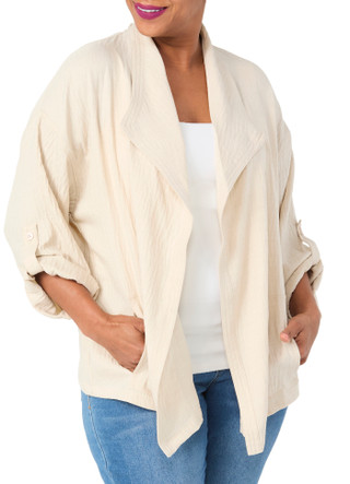 Thumbnail 1: MAX STUDIO Plus Open Roll Tab Jacket 