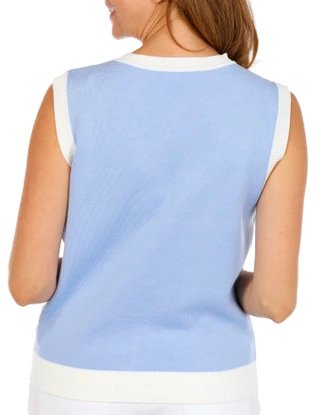 Thumbnail 2: Ellen Tracy Women's Button Front Sweater Vest 