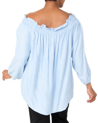 Thumbnail 3: Tommy Hilfiger Women's Off The Shoulder Striped Top 