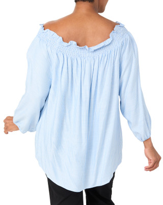 Thumbnail 2: Tommy Hilfiger Women's Off The Shoulder Striped Top 
