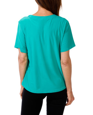 Thumbnail 2: Joie De Vivre Women's V-neck Quarter Zip Solid Top 