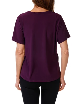 Thumbnail 2: Joie De Vivre Women's V-neck Quarter Zip Solid Top 