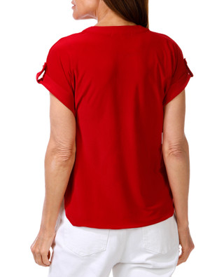 Thumbnail 2: Joie De Vivre Women's Cap Sleeve Quarter Zip Top 