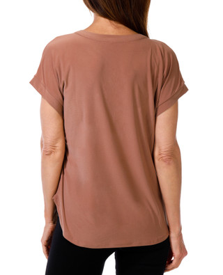 Thumbnail 2: Joie De Vivre Women's 2 Pocket V-Neckline Short Sleeve Top 