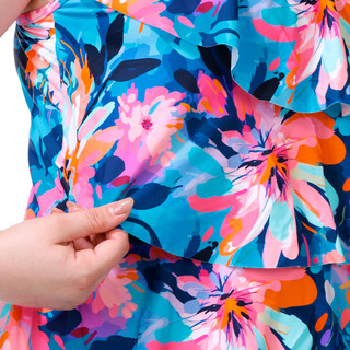 Thumbnail 3: YOUR BEST LOOK Women's Plus 2 Pc Ruffled Tier Top Swimsuit 