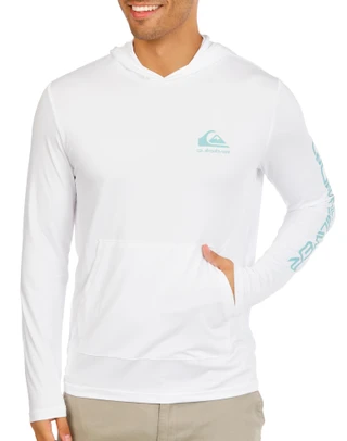 Thumbnail 2: Quiksilver Men's Active Long Sleeve Hooded Kangaroo Pocket Shirt  