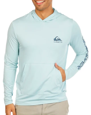 Thumbnail 1: Quiksilver Men's Active Long Sleeve Hooded Kangaroo Pocket Shirt  
