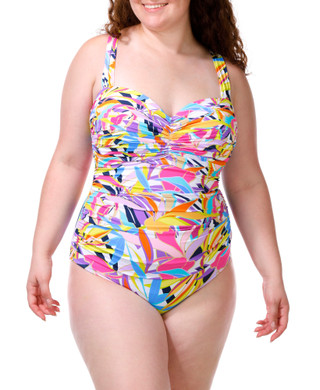 Thumbnail 1: Bleu Rod Beattie Women's Plus Shirred Bandeau Swimsuit 