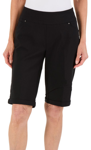 Thumbnail 1: Zac & Rachel Women's 5 Pocket Comfort Stretch Cuffed Skimmer Shorts  